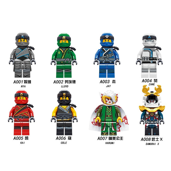 1pcs Ninja Kai Cole Jay Zane Lloyd Nya Mini action Figures Building Blocks Kids Toy Gift Compatible Legoingly Ninjagoed For Kids