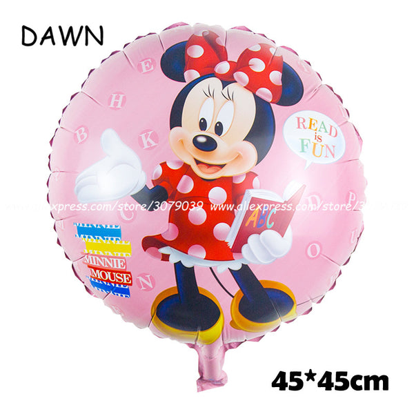 112cm Giant Mickey Minnie Mouse Balloon Cartoon Foil Birthday Party Balloon Kids Birthday Party Decorations Classic Toys Gift