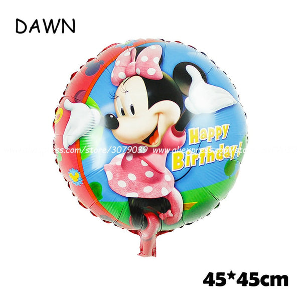 112cm Giant Mickey Minnie Mouse Balloon Cartoon Foil Birthday Party Balloon Kids Birthday Party Decorations Classic Toys Gift