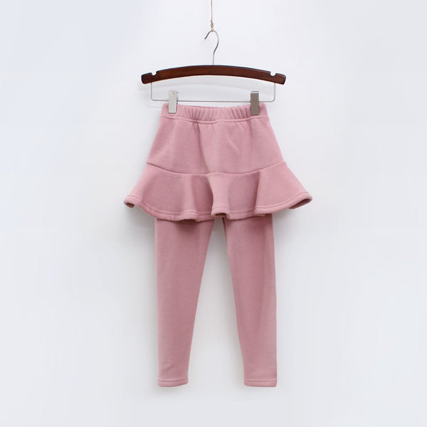 2019 Pure Color Girls Pants Kids Leggings 2-10Y Children Clothing Autumn Cotton Leggings Warm Baby Girl Skirt-pants High Quality