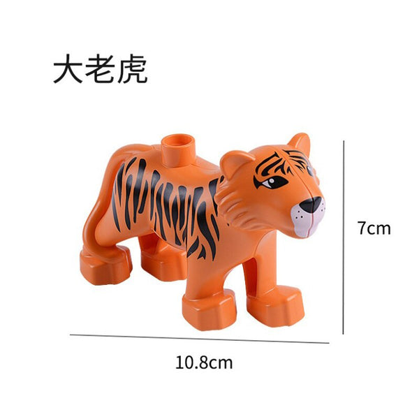 Zoo Animal Dinosaur Building Blocks Original Classic Bricks Accessory Kids Toys Compatible with Duplo Panda Elephant