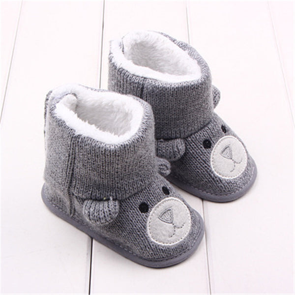 Baby Winter Boots Infant Toddler Newborn Cute Cartoon Bear Shoes Girls Boys First Walkers Super Keep Warm Snowfield Booties Boot