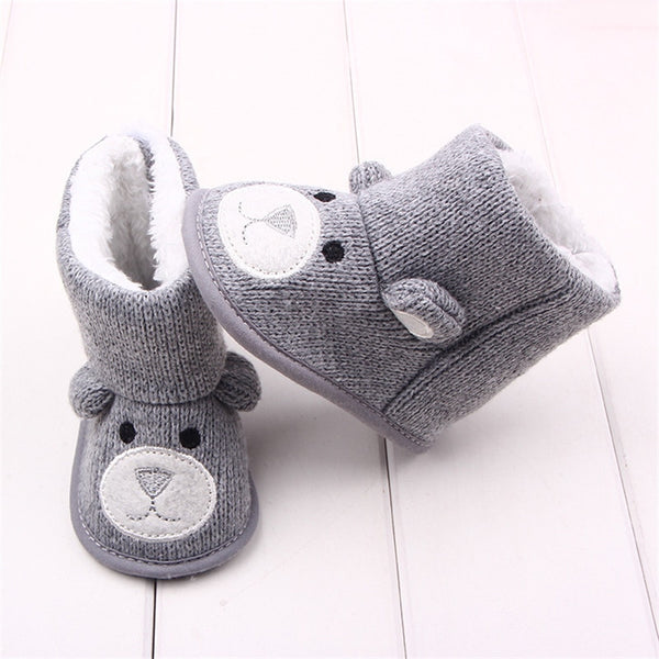 Baby Winter Boots Infant Toddler Newborn Cute Cartoon Bear Shoes Girls Boys First Walkers Super Keep Warm Snowfield Booties Boot