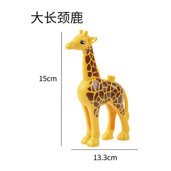 Zoo Animal Dinosaur Building Blocks Original Classic Bricks Accessory Kids Toys Compatible with Duplo Panda Elephant