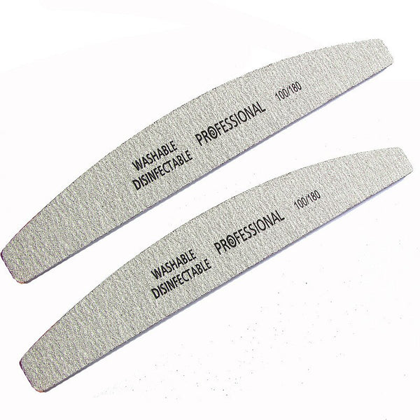 5Pcs/Lot Nail File 100/180 Sanding Buffer Block Pedicure Manicure Buffing Polish Beauty Tools Professional Nail Files Grey Boat