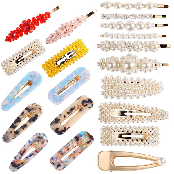 2/4/3/5Pc Hairpins With Pearl Hair Clip Hairband Comb Bobby Pin Barrette Hairpin Headdress Accessories Beauty Styling Tools New