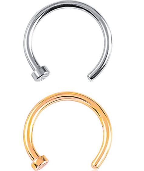 MISANANRYNE Fake Septum Medical Titanium Nose Ring Silver Gold Body Clip Hoop For Women Septum Piercing Clip Jewelry Gift 1pc