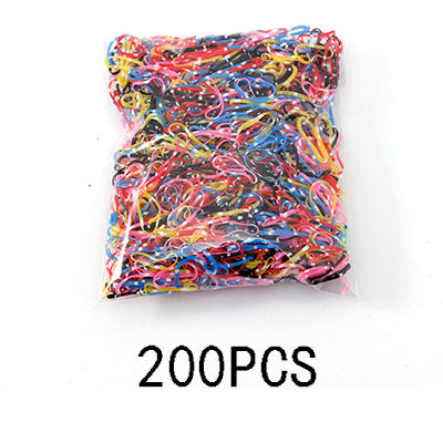 200/1000PCS Cute Girls Colourful Ring Disposable Elastic Hair Bands Ponytail Holder Rubber Band Scrunchies Kids Hair Accessories