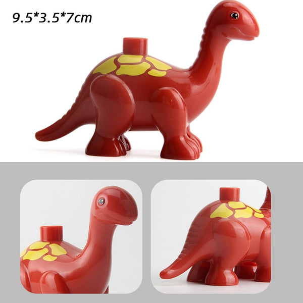 Zoo Animal Dinosaur Building Blocks Original Classic Bricks Accessory Kids Toys Compatible with Duplo Panda Elephant