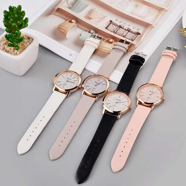 Luxury Brand Leather Quartz Women's Watch Ladies Fashion Watch Women Wristwatches Clock relogio feminino masculino #A