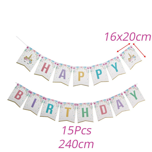 WEIGAO Unicorn Party Decor Birthday Party Decorations Kids Unicorn Theme Paper Hat Napkins Plate Girl Happy Birthday Gifts Sets