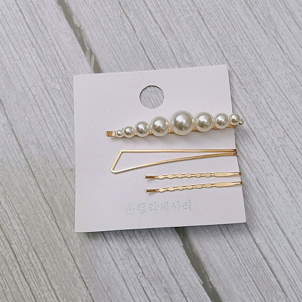 2/4/3/5Pc Hairpins With Pearl Hair Clip Hairband Comb Bobby Pin Barrette Hairpin Headdress Accessories Beauty Styling Tools New