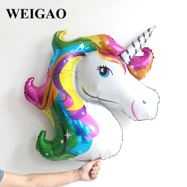 WEIGAO Unicorn Party Decor Birthday Party Decorations Kids Unicorn Theme Paper Hat Napkins Plate Girl Happy Birthday Gifts Sets