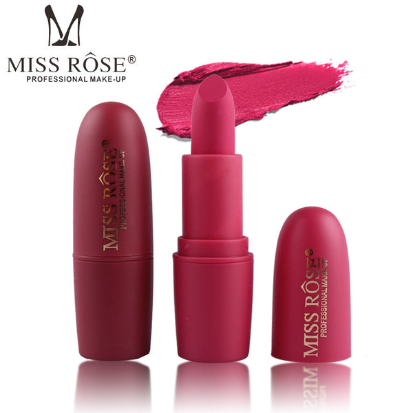 New MISS ROSE Lipstick Matte Waterproof Velvet Lip Stick 18 Colors Sexy Red Brown Pigments Makeup Matte Lipsticks Beauty Lips