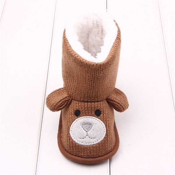 Baby Winter Boots Infant Toddler Newborn Cute Cartoon Bear Shoes Girls Boys First Walkers Super Keep Warm Snowfield Booties Boot