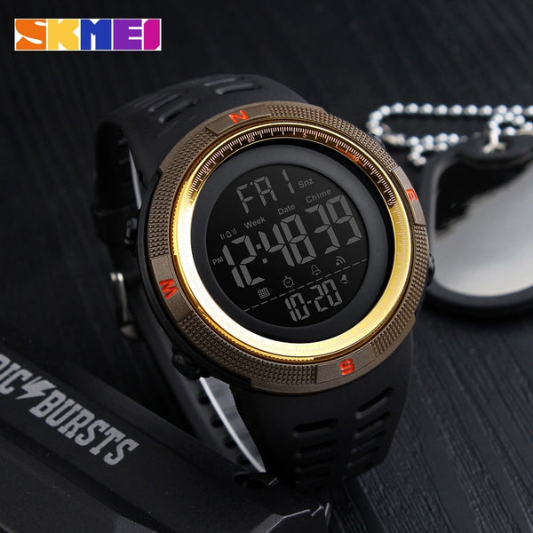 SKMEI Fashion Outdoor Sport Watch Men Multifunction Watches Alarm Clock Chrono 5Bar Waterproof Digital Watch reloj hombre 1251