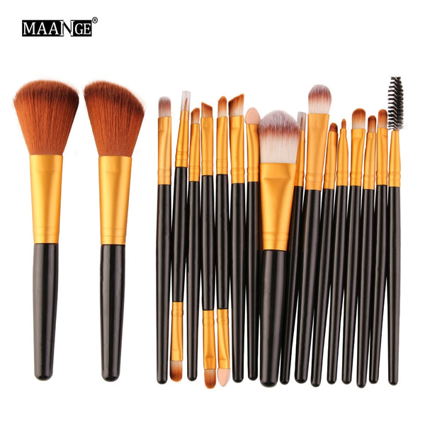 MAANGE 6/15/18Pcs Makeup Brushes Tool Set Cosmetic Powder Eye Shadow Foundation Blush Blending Beauty Make Up Brush Maquiagem