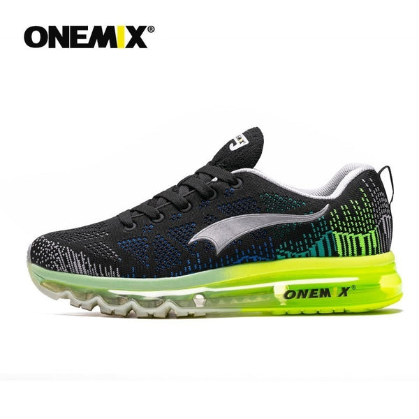 ONEMIX Men's Sport Running Shoes Music Rhythm Men's Sneakers Breathable Mesh Outdoor Athletic Shoe Light Male Shoe Size EU 39-47