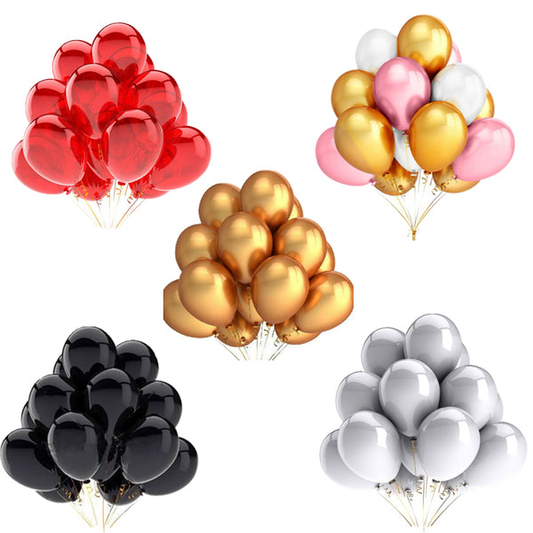 20pcs Gold White Black pink Latex Balloons Birthday Party Wedding Decoration Inflatable balloon Air Kids Toys Baby Shower ballon