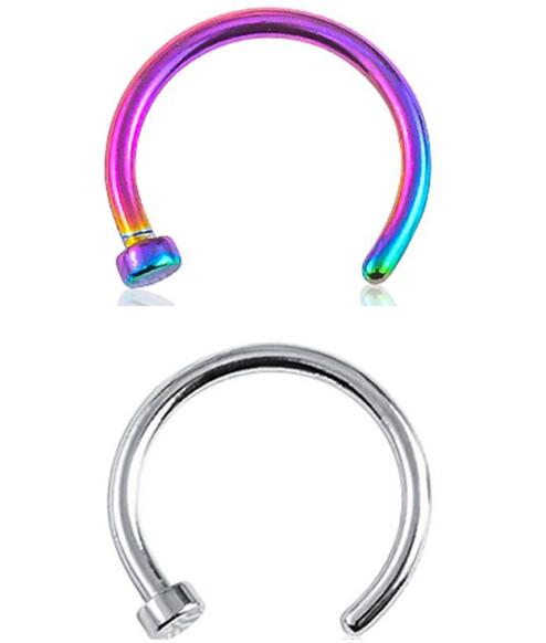 MISANANRYNE Fake Septum Medical Titanium Nose Ring Silver Gold Body Clip Hoop For Women Septum Piercing Clip Jewelry Gift 1pc