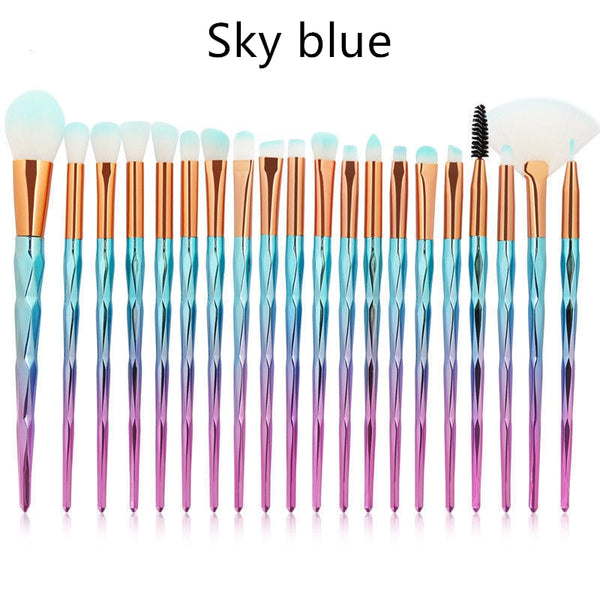 20PCS Unicorn Beauty Makeup Brushes Tool Set Blending Cosmetic  Powder Eye Shadow Brush