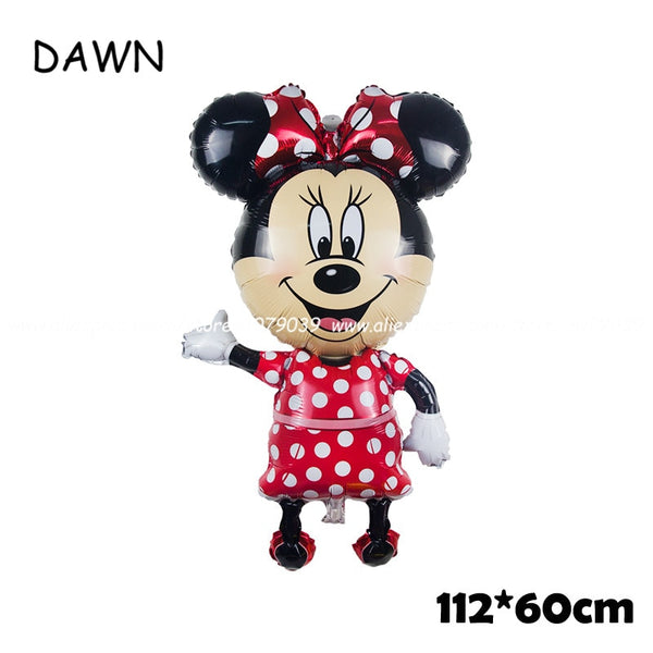 112cm Giant Mickey Minnie Mouse Balloon Cartoon Foil Birthday Party Balloon Kids Birthday Party Decorations Classic Toys Gift