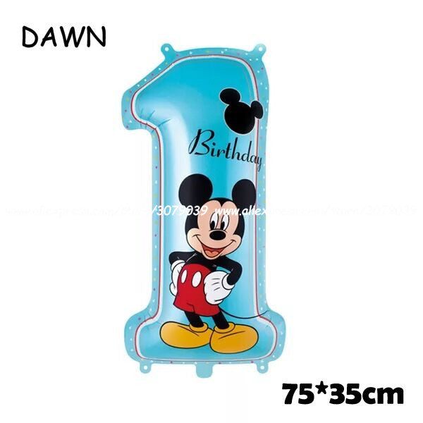 112cm Giant Mickey Minnie Mouse Balloon Cartoon Foil Birthday Party Balloon Kids Birthday Party Decorations Classic Toys Gift