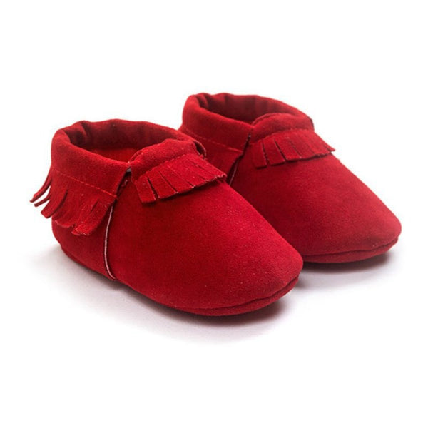 Newborn Toddler Infant Boys Girls Tassel Shoes Toddler Soft Sole Coral Velvet Baby Moccasins Shoes Baby Crib Shoes PU