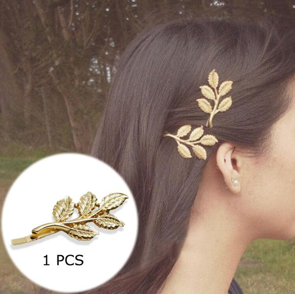 Hair Clip For Women Scissors Diamond Round Moon Leaf Unicorn Heart Simple Golden Silver Girl Fashion Gift Charm