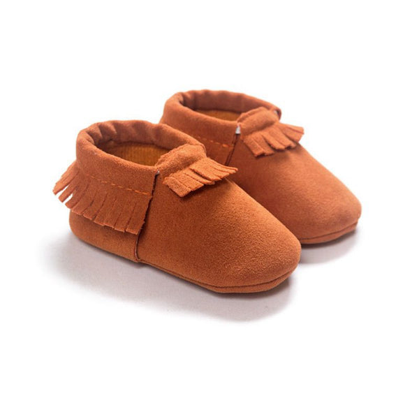 Newborn Toddler Infant Boys Girls Tassel Shoes Toddler Soft Sole Coral Velvet Baby Moccasins Shoes Baby Crib Shoes PU