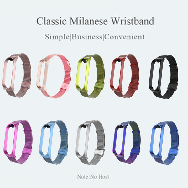 Strap For Xiaomi Mi Band 3 4 Wrist Metal Bracelet Screwless Stainless Steel for Xiaomi Mi Band 4 3 Strap Wristbands Pulseira