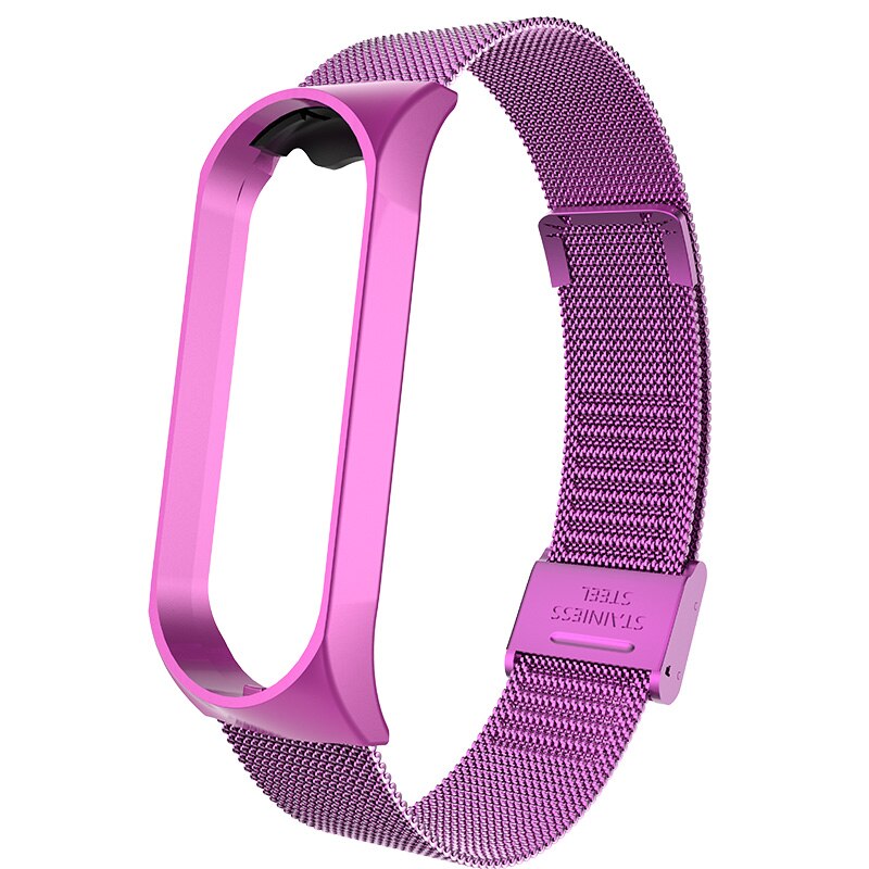 Strap For Xiaomi Mi Band 3 4 Wrist Metal Bracelet Screwless Stainless Steel for Xiaomi Mi Band 4 3 Strap Wristbands Pulseira