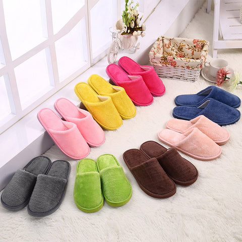 Women Men Shoes Slippers Men Warm Home Plush Soft Slippers Indoors Anti-slip Winter Floor Bedroom Shoes chaussures femme