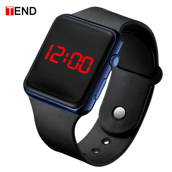 Fashion Men Watch Women Casual Sports Bracelet Watches White LED Electronic Digital Candy Color Silicone Wrist Watch Children