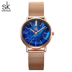 Shengke Women Watches Starry Green