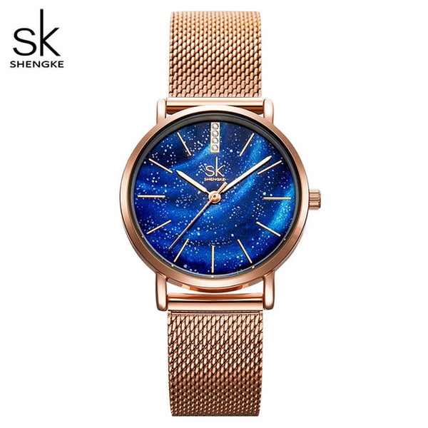 Shengke Women Watches Starry Green