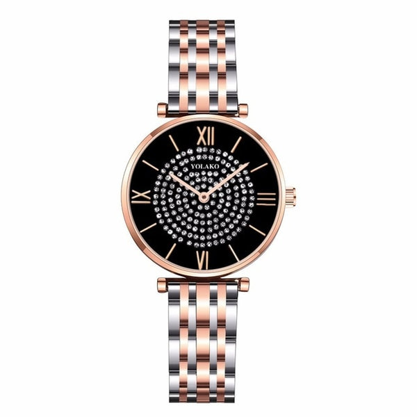 Luxury Crystal Women Bracelet Watches 2019 Top Brand Fashion Casual Quartz Full Steel Round Dial Waterproof Female Wristwatch