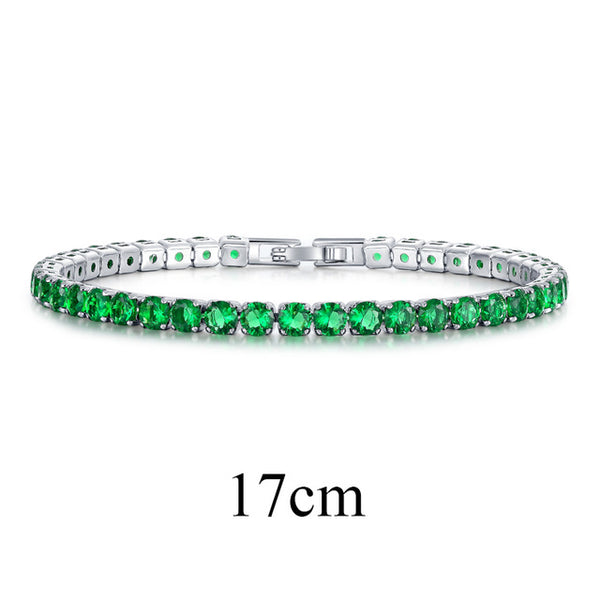 UMODE Fashion Charm Tennis Bracelets For Women Men Colorful Zirconia Jewelry Box Chain Braclets Gifts Pulseira Feminina AUB0097