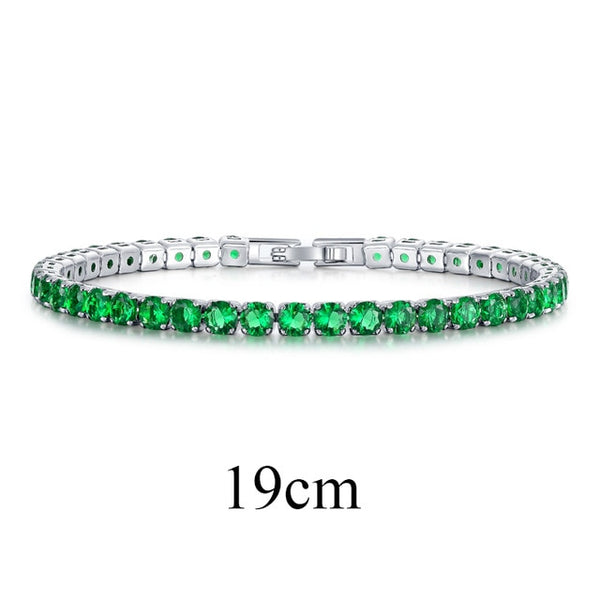 UMODE Fashion Charm Tennis Bracelets For Women Men Colorful Zirconia Jewelry Box Chain Braclets Gifts Pulseira Feminina AUB0097