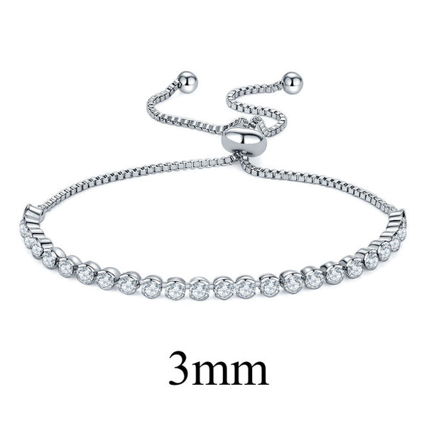 UMODE Fashion Charm Tennis Bracelets For Women Men Colorful Zirconia Jewelry Box Chain Braclets Gifts Pulseira Feminina AUB0097