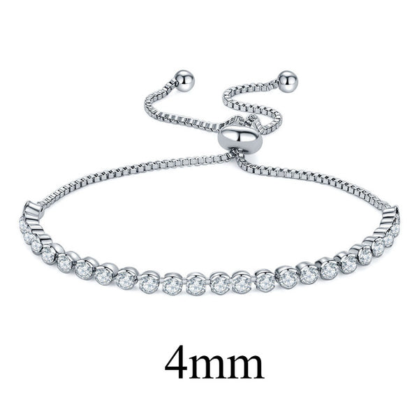 UMODE Fashion Charm Tennis Bracelets For Women Men Colorful Zirconia Jewelry Box Chain Braclets Gifts Pulseira Feminina AUB0097