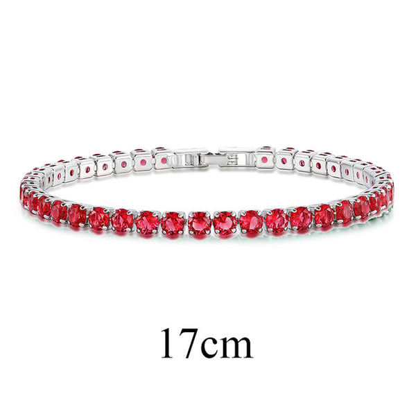 UMODE Fashion Charm Tennis Bracelets For Women Men Colorful Zirconia Jewelry Box Chain Braclets Gifts Pulseira Feminina AUB0097