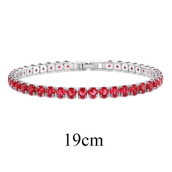 UMODE Fashion Charm Tennis Bracelets For Women Men Colorful Zirconia Jewelry Box Chain Braclets Gifts Pulseira Feminina AUB0097