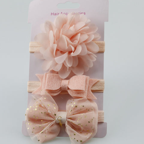 3Pcs Baby Elastic flower headband Headbands