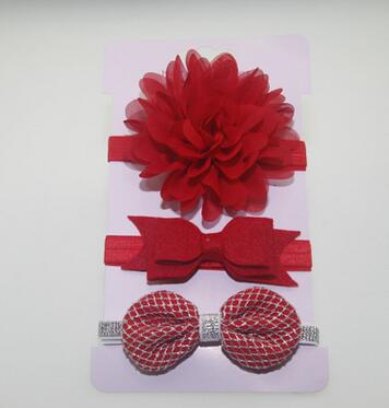 3Pcs Baby Elastic flower headband Headbands