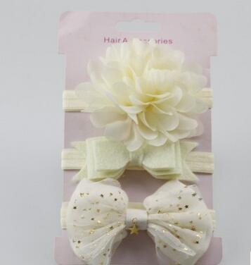 3Pcs Baby Elastic flower headband Headbands