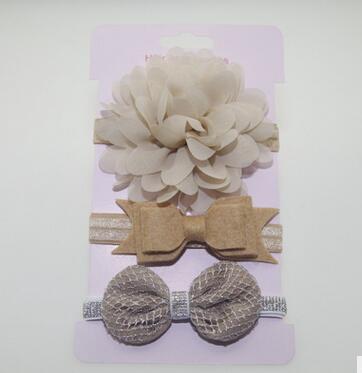 3Pcs Baby Elastic flower headband Headbands