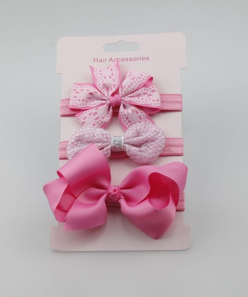 3Pcs Baby Elastic flower headband Headbands