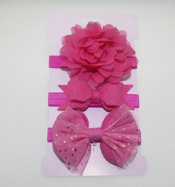 3Pcs Baby Elastic flower headband Headbands