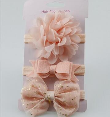 3Pcs Baby Elastic flower headband Headbands